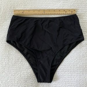Black High Waisted Swim Bottoms